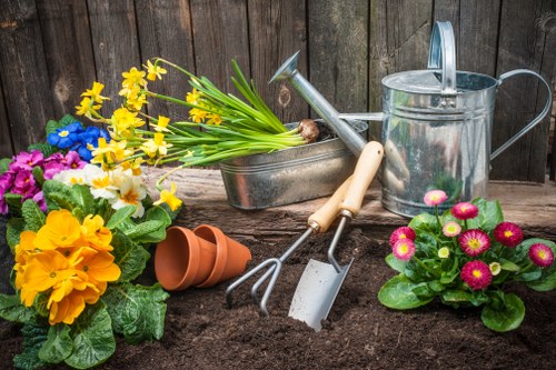 Gardeners Enfield team working on landscape design